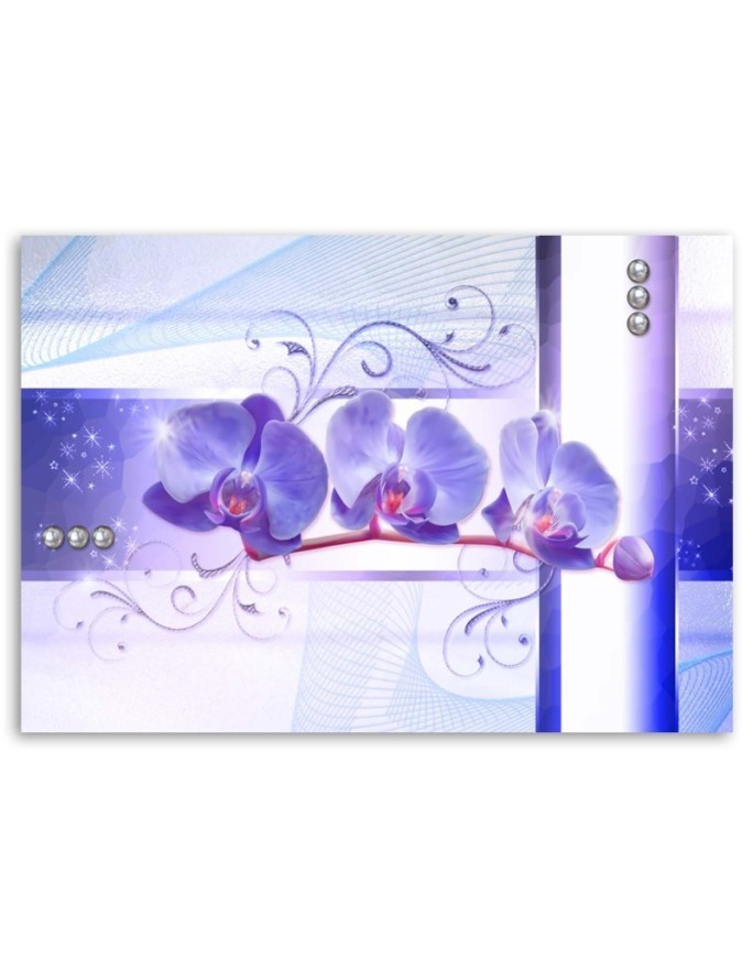 Canvas print modern - Orchids abstract purple | FEEBY