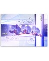Canvas print modern - Orchids abstract purple | FEEBY