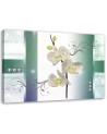 Canvas print - Orchids abstract mint | FEEBY