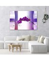 Modern Canvas painting for living room - Purple orchids abstract | FEEBY