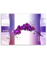 Modern Canvas painting for living room - Purple orchids abstract | FEEBY