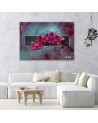 Canvas prints for living room - Orchid in fuchsia | FEEBY
