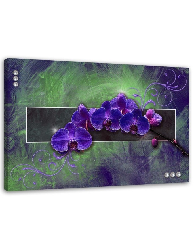 Orchid in purple - Pictures on Canvas for the living room | FEEBY