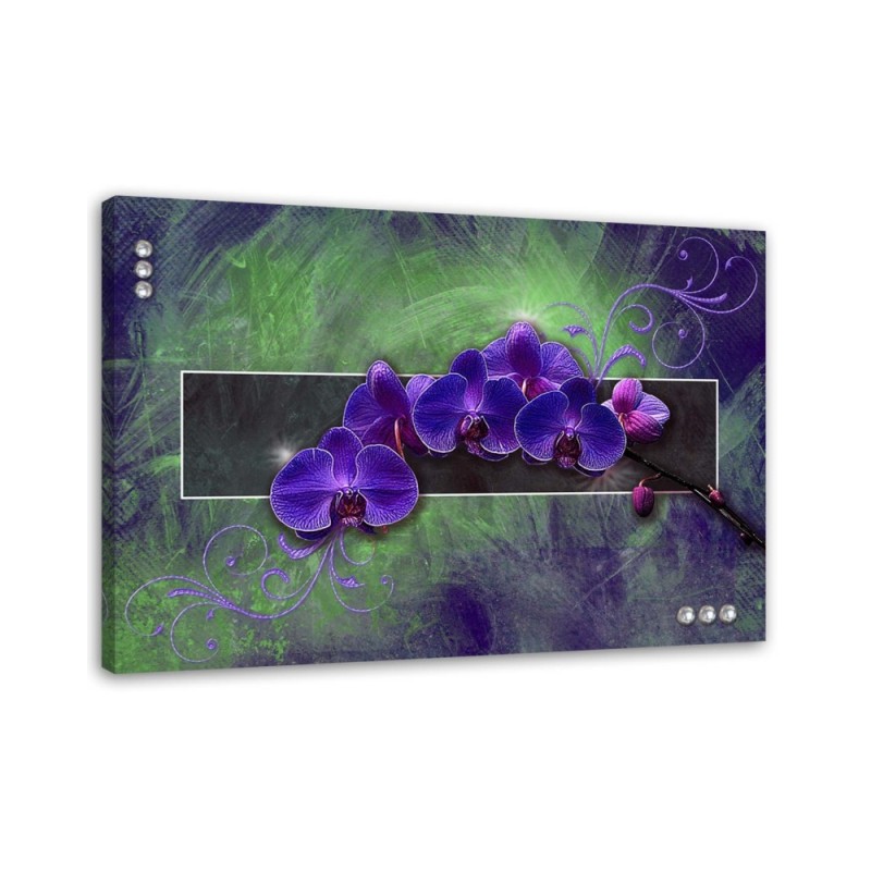 Orchid in purple - Pictures on Canvas for the living room | FEEBY