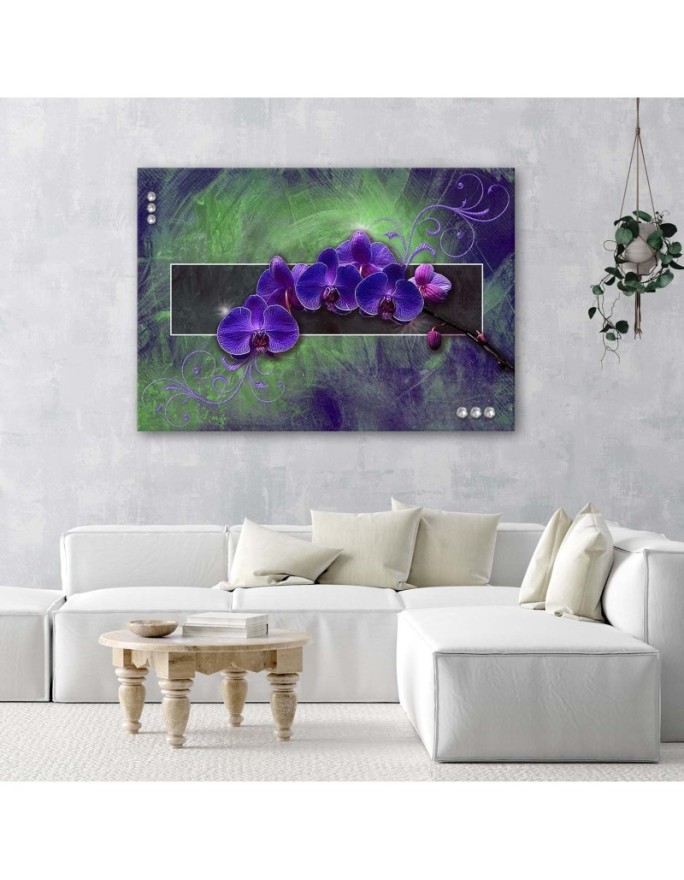 Orchid in purple - Pictures on Canvas for the living room | FEEBY