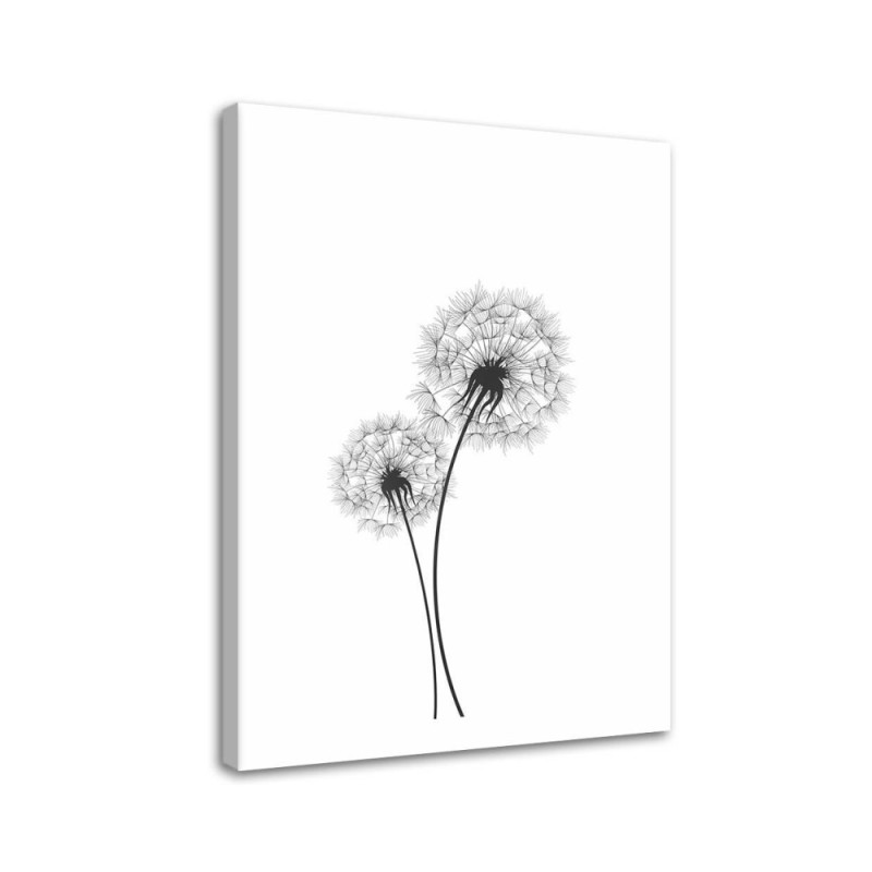 Two dandelions - Modern bedroom Canvas painting | FEEBY