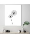 Two dandelions - Modern bedroom Canvas painting | FEEBY