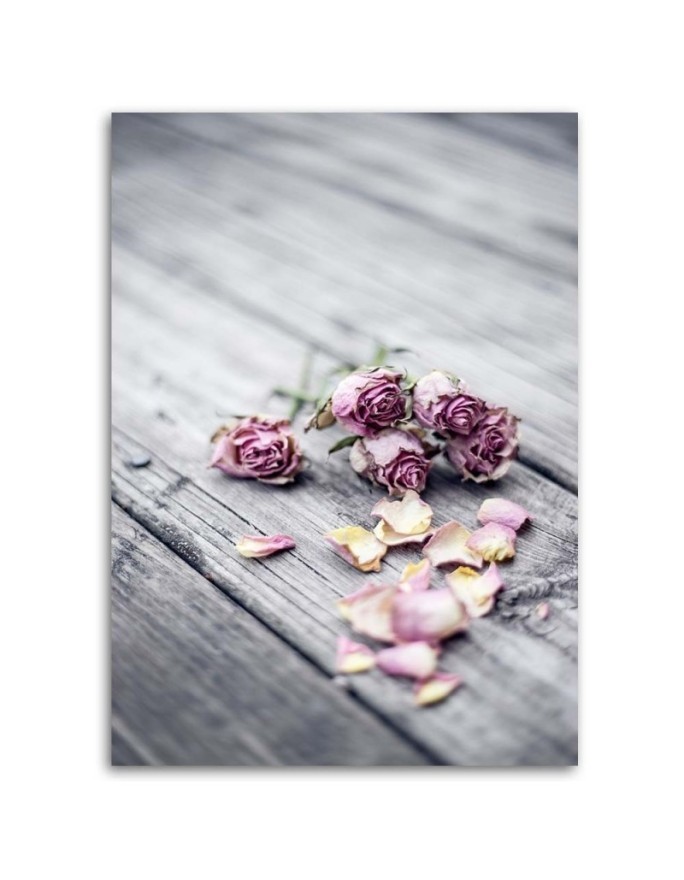 Dried roses - Modern Canvas painting for living room | FEEBY