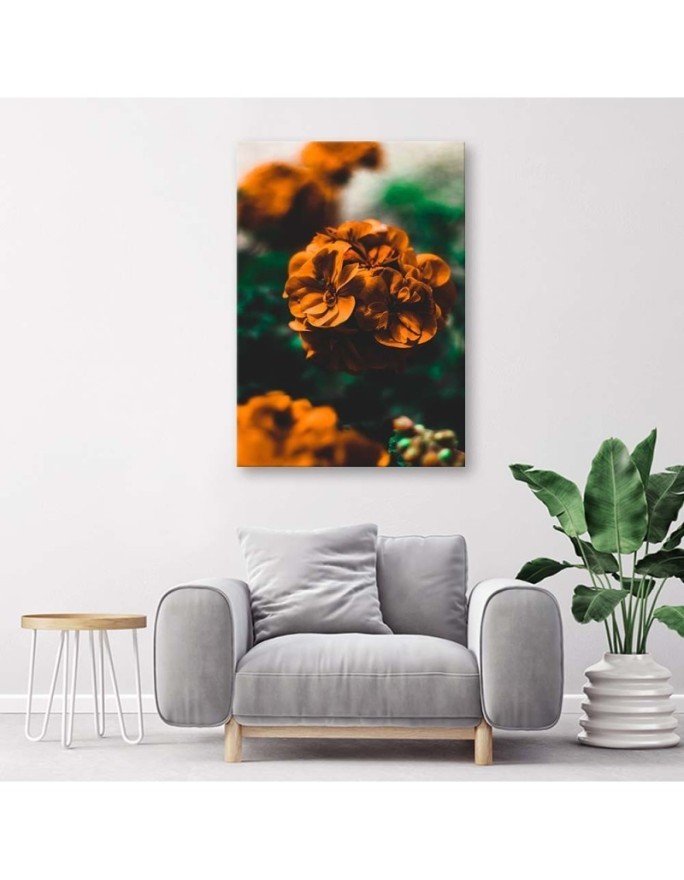 Orange flowers - Pictures on Canvas  for the living room | FEEBY
