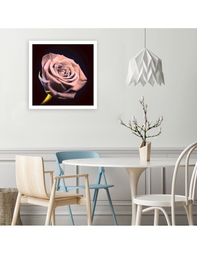 Rose in the dark - Modern Canvas painting for the bedroom | FEEBY
