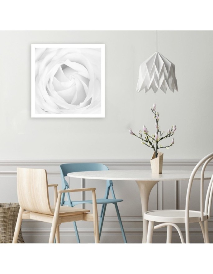 White rose - Modern bedroom Canvas painting | FEEBY