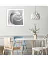 White rose macro - Canvas painting for living room | FEEBY
