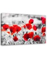 Modern Canvas painting for bedroom - Red field poppies | FEEBY