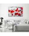 Modern Canvas painting for bedroom - Red field poppies | FEEBY