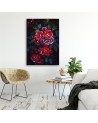 Canvas print - Red flowers on a background of leaves | FEEBY