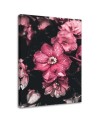 Canvas print - Pink flowers on a dark background | FEEBY