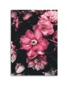 Canvas print - Pink flowers on a dark background | FEEBY