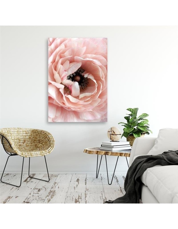 Modern Canvas painting for living room - Pastel peony flower | FEEBY