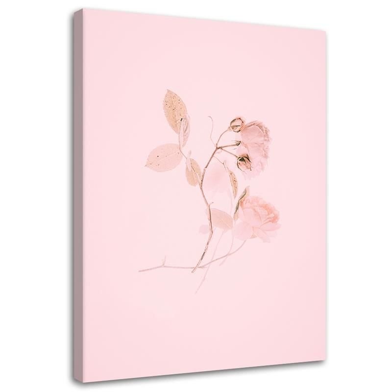 Canvas prints for living room - Minimalist pink flower | FEEBY