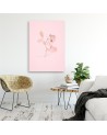 Canvas prints for living room - Minimalist pink flower | FEEBY