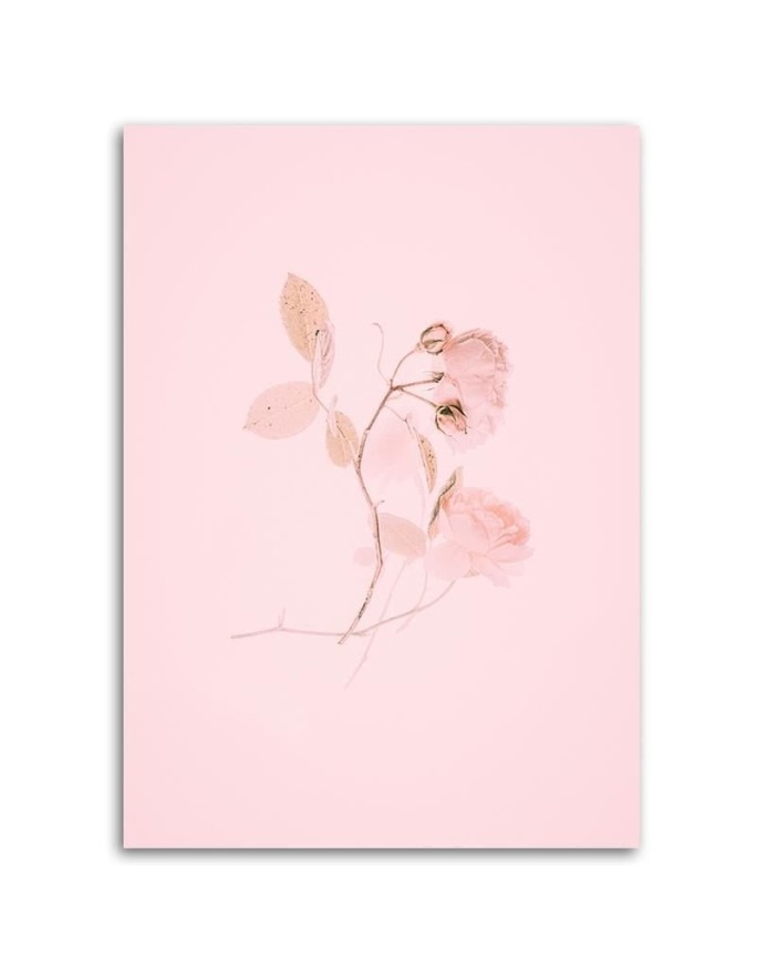 Canvas prints for living room - Minimalist pink flower | FEEBY