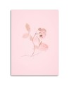 Canvas prints for living room - Minimalist pink flower | FEEBY