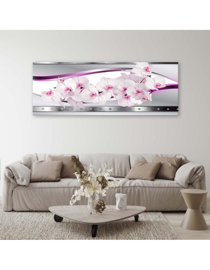 Canvas print - White pink orchids | FEEBY