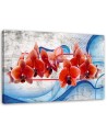 Red orchid flowers - Picture on Canvas for the living room | FEEBY