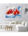 Red orchid flowers - Picture on Canvas for the living room | FEEBY