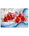 Red orchid flowers - Picture on Canvas for the living room | FEEBY