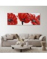 Painted red poppies - Canvas painting | FEEBY