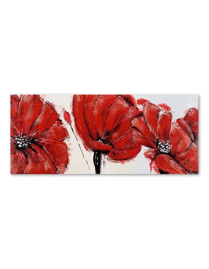 Painted red poppies - Canvas painting | FEEBY
