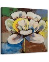 Colourful flower - Canvas print for living room | FEEBY