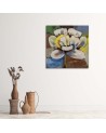 Colourful flower - Canvas print for living room | FEEBY