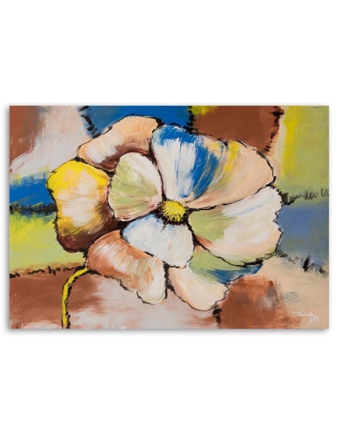 Colourful flowers - Canvas prints modern | FEEBY