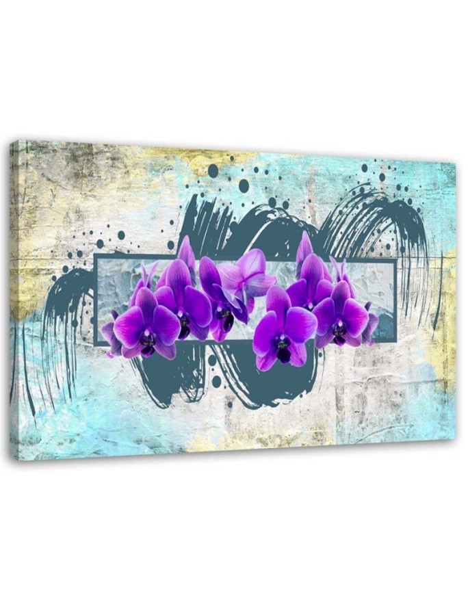 Purple orchids abstract - Canvas print. High quality  | FEEBY