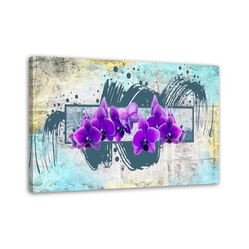 Purple orchids abstract - Canvas print. High quality  | FEEBY