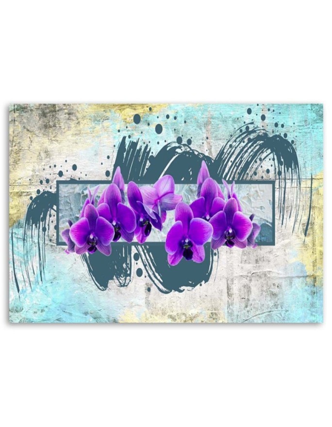 Purple orchids abstract - Canvas print. High quality  | FEEBY