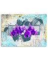 Purple orchids abstract - Canvas print. High quality  | FEEBY