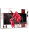 Red abstract with orchid - Canvas prints for living room | FEEBY