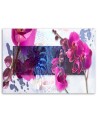 Wall Canvas painting - Geometric abstraction with purple orchid | FEEBY