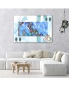 Canvas prints for living room on canvas Blue orchid composition | FEEBY