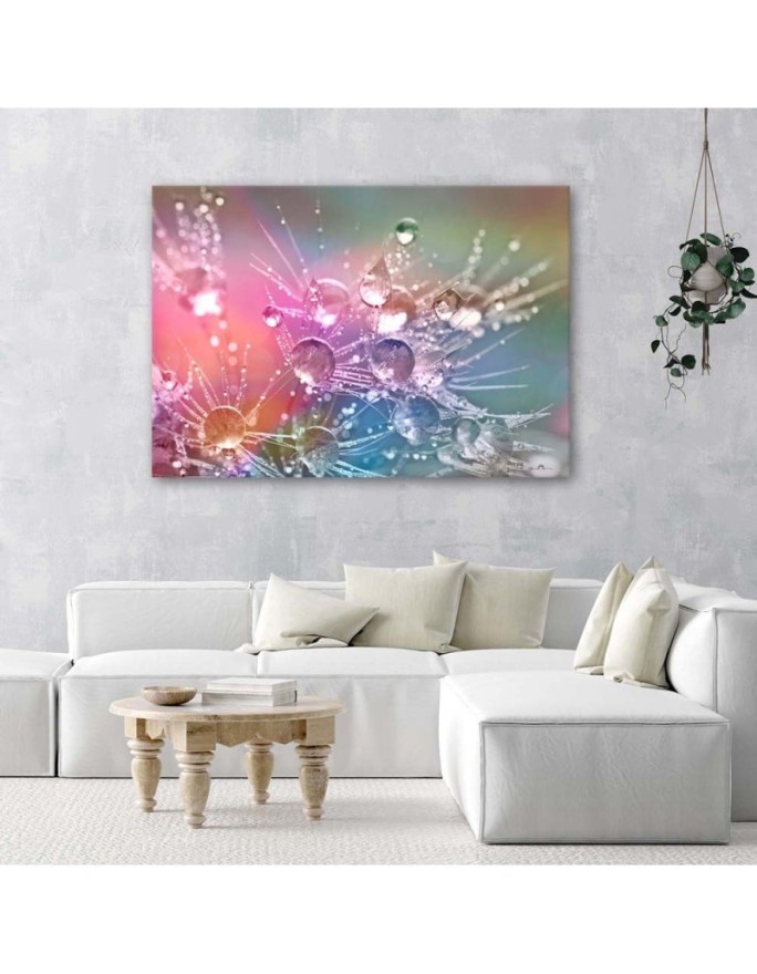 Canvas painting - Water drops on a dewdrop | FEEBY