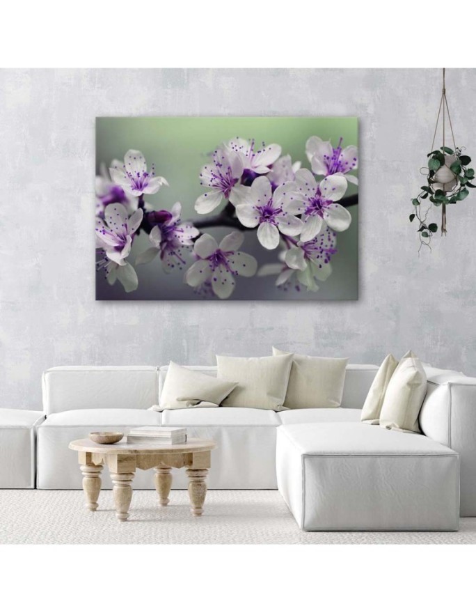 Modern Canvas painting for living room - Apple blossoms | FEEBY