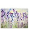 Modern Canvas painting for living room - Purple flowers in a meadow | FEEBY