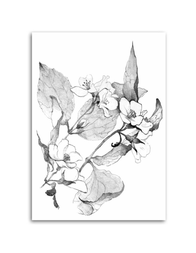Modern wall art painting - Flowering twigs | FEEBY