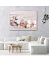 Canvas print - Orchid and stones on sand. Buy now| | FEEBY