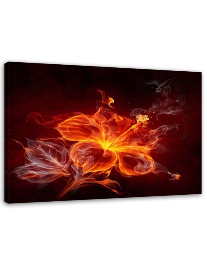 Fiery flower - Canvas print for the living room | FEEBY