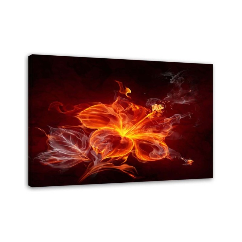 Fiery flower - Canvas print for the living room | FEEBY