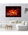 Fiery flower - Canvas print for the living room | FEEBY